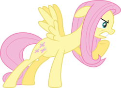 Size: 4720x3464 | Tagged: safe, artist:baumkuchenpony, fluttershy, g4, magic duel, angry, simple background, transparent background, vector