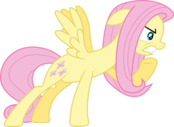 Size: 4720x3464 | Tagged: safe, artist:baumkuchenpony, fluttershy, g4, magic duel, my little pony: friendship is magic, angry, simple background, transparent background, vector