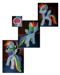 Size: 866x1070 | Tagged: safe, artist:helgafuggly, rainbow dash, pegasus, pony, g4, customized toy, female, irl, mare, mod, photo, plushie, solo