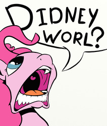 Size: 1280x1507 | Tagged: safe, artist:beechsprout, pinkie pie, g4, colored, didney worl, text