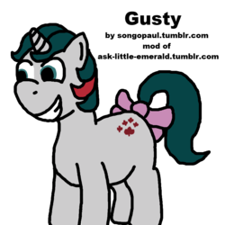 Size: 800x800 | Tagged: safe, artist:songopaul, gusty, pony, unicorn, g1, g4, 30 minute art challenge, female, g1 to g4, generation leap, mare, simple background, solo, transparent background
