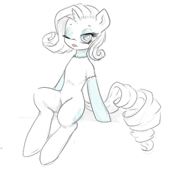 Size: 715x731 | Tagged: safe, artist:justpony, rarity, pony, unicorn, g4, clothes, female, solo, stockings, wink