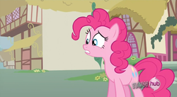 Size: 853x468 | Tagged: safe, artist:capnpea, edit, edited screencap, screencap, pinkie pie, g4, magic duel, fimbriae