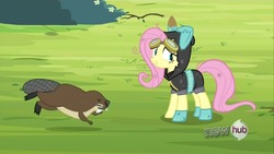 Size: 1920x1080 | Tagged: safe, screencap, fluttershy, beaver, g4