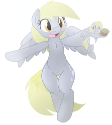 Size: 900x1000 | Tagged: safe, artist:tg-0, artist:x-pink-cherry-x, derpy hooves, pegasus, pony, semi-anthro, g4, arm hooves, chest fluff, female, playing with oneself, solo, toy, wide hips
