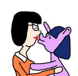 Size: 663x642 | Tagged: safe, twilight sparkle, human, pony, g4, crack shipping, female, french kiss, glasses, kissing, lesbian, pepper, quality, tongue out, tongue to tongue