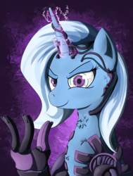 Size: 2647x3500 | Tagged: safe, artist:steptrool, trixie, cyborg, g4, hand, science fiction