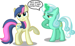 Size: 8504x5273 | Tagged: safe, artist:austiniousi, bon bon, lyra heartstrings, sweetie drops, earth pony, pony, unicorn, g4, absurd resolution, alternate hairstyle, duo, duo female, female, magic, mane swap, mare, simple background, transparent background