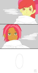 Size: 389x750 | Tagged: safe, artist:efd, apple bloom, babs seed, human, g4, comic, humanized, pony coloring