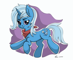 Size: 5708x4637 | Tagged: safe, artist:galaxyotter77, trixie, pony, unicorn, g4, absurd resolution, bandana, female, looking at you, mare, pose, smiling, solo