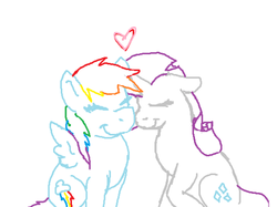 Size: 500x373 | Tagged: safe, artist:artsyzard, rainbow dash, rarity, g4, female, lesbian, nuzzling, ship:raridash, shipping