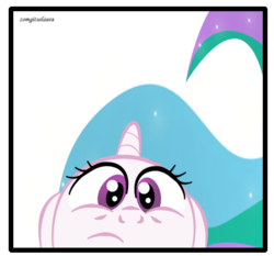 Size: 636x592 | Tagged: safe, artist:zomgitsalaura, princess celestia, pony, g4, female, solo