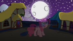 Size: 1920x1080 | Tagged: artist needed, safe, pinkie pie, pony, unicorn, g4, atheism, invisibility, invisible, invisible pink unicorn, night, race swap, solo, stars, unicorn pinkie pie