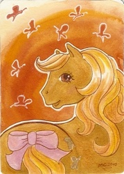 Size: 286x400 | Tagged: safe, artist:haawan, butterscotch (g1), pony, g1, female, solo