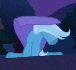 Size: 305x283 | Tagged: safe, edit, screencap, trixie, pony, g4, magic duel, animated, butt, butt shake, face down ass up, faceplant, female, loop, male, plot, trip, tripsie