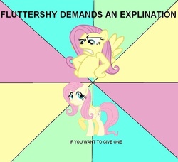 Size: 715x653 | Tagged: safe, fluttershy, g4, advice meme, all caps, image macro, meme