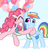 Size: 772x810 | Tagged: safe, artist:poniker, pinkie pie, rainbow dash, g4, my little pony: friendship is magic, wonderbolts academy, balloon, female, lesbian, ship:pinkiedash, shipping, then watch her balloons lift her up to the sky, wonderbolt trainee uniform