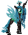 Size: 92x122 | Tagged: safe, artist:botchan-mlp, queen chrysalis, changeling, changeling queen, g4, animated, concave belly, cute, cutealis, desktop ponies, female, mare, pixel art, simple background, solo, sprite, thin, transparent background, walk cycle, walking