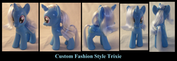 Size: 3116x1088 | Tagged: safe, artist:gryphyn-bloodheart, trixie, pony, unicorn, g4, customized toy, fashion style, female, irl, mare, photo, solo, toy