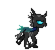 Size: 64x82 | Tagged: safe, artist:botchan-mlp, changeling, animated, cute, cuteling, desktop ponies, pixel art, simple background, solo, sprite, transparent background, trotting, walk cycle
