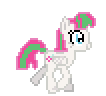 Size: 106x96 | Tagged: artist needed, source needed, safe, blossomforth, pony, g4, adoraforth, animated, cute, desktop ponies, female, pixel art, simple background, solo, sprite, transparent background, walk cycle