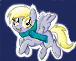 Size: 1417x1134 | Tagged: safe, artist:kikithewolf64, derpy hooves, pegasus, pony, g4, clothes, female, mare, scarf, solo