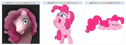 Size: 802x287 | Tagged: safe, pinkie pie, g3, g4, exploitable meme, g4 to g3, generation leap, juxtaposition, juxtaposition win, nightmare fuel