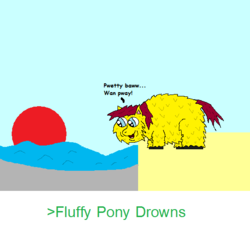 Size: 534x498 | Tagged: safe, artist:fortune, fluffy pony, ball, fluffy pony original art, swimming pool