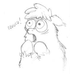 Size: 1081x1147 | Tagged: safe, artist:coalheart, fluffy pony, fluffy pony original art, shocked