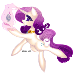 Size: 4828x4844 | Tagged: safe, artist:g-malcott, rarity, pony, g4, absurd resolution, elements of harmony, magic, solo