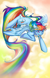 Size: 711x1100 | Tagged: safe, artist:inkfall, rainbow dash, g4, flying