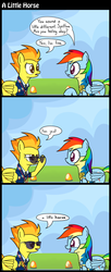 Size: 1324x3251 | Tagged: safe, artist:mrbastoff, rainbow dash, spitfire, g4, comic, crying, csi miami, pun, sunglasses, wonderbolt trainee uniform