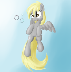 Size: 888x900 | Tagged: safe, artist:sokolas, derpy hooves, pegasus, pony, g4, bubble, female, mare