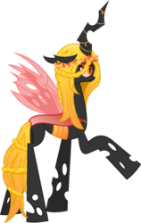 Size: 711x1125 | Tagged: safe, oc, oc only, oc:deciduous, changeling, simple background, transparent background, vector, yellow changeling