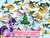 Size: 960x720 | Tagged: safe, gameloft, applejack, fluttershy, pinkie pie, pipsqueak, rainbow dash, rarity, truffle shuffle, twilight sparkle, pony, unicorn, g4, official, christmas, female, game, hearth's warming tree, mare, snow, tree, unicorn twilight, zecora's hut