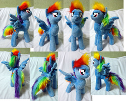 Size: 2495x2000 | Tagged: safe, artist:rens-twin, rainbow dash, pony, g4, irl, photo, plushie, solo