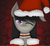 Size: 2948x2712 | Tagged: safe, artist:glittersonyourface, octavia melody, earth pony, pony, g4, christmas, female, hat, santa hat, solo