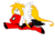 Size: 640x480 | Tagged: safe, artist:thamutt, oc, oc:frolic, deadpool, deadpool is best pony, flying, ponified