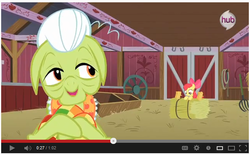 Size: 646x398 | Tagged: safe, apple bloom, granny smith, apple family reunion, g4