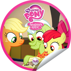 Size: 300x300 | Tagged: safe, apple bloom, applejack, granny smith, earth pony, pony, apple family reunion, g4, my little pony: friendship is magic, season 3, female, filly, foal, getglue, hub logo, hubble, mare, the hub