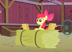 Size: 500x360 | Tagged: safe, screencap, apple bloom, apple family reunion, g4, animated, female, letter