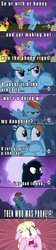 Size: 680x3051 | Tagged: safe, edit, edited screencap, screencap, millie, rainbow dash, scootaloo, earth pony, pegasus, pony, g4, sleepless in ponyville, the mysterious mare do well, comic, duo, fear, female, hub logo, mare, open mouth, solo, the horror, then who was phone