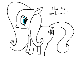 Size: 800x600 | Tagged: safe, artist:weaver, fluttershy, pony, g4, chubby, fat, female, gif, impossibly large butt, non-animated gif, simple background, solo, white background