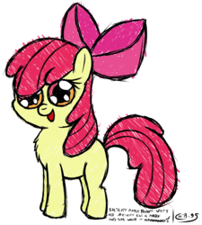 Size: 2359x2625 | Tagged: safe, artist:chibi95, apple bloom, earth pony, pony, g4, chest fluff, solo