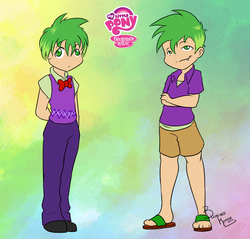 Size: 900x861 | Tagged: safe, artist:bleachedkitten, spike, g4, humanized