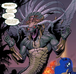 Size: 960x935 | Tagged: safe, princess luna, g4, image macro, kukulkan, mayan apocalypse, parody