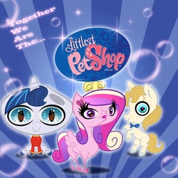 Size: 700x700 | Tagged: safe, prince blueblood, princess cadance, shining armor, ask blueblood, g4, littlest pet shop, nightmare fuel, parody