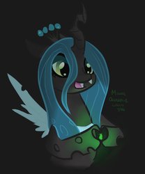 Size: 814x980 | Tagged: dead source, safe, artist:fribox, queen chrysalis, changeling, changeling queen, g4, dark souls, female, glowing, parody