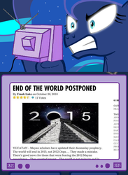 Size: 563x769 | Tagged: safe, princess luna, pony, g4, 2012 phenomenon, apocalypse, exploitable meme, meme, tv meme