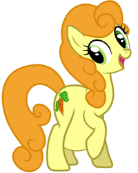 Size: 713x893 | Tagged: safe, carrot top, golden harvest, earth pony, pony, g4, female, mare, open mouth, pregnant, pregnant edit, simple background, solo, white background